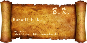 Bokodi Kitti névjegykártya